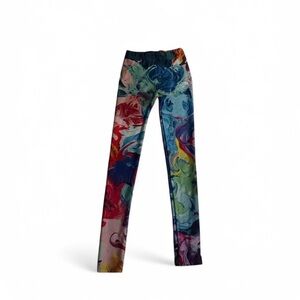 Wolf and Badger multi colored leggings.